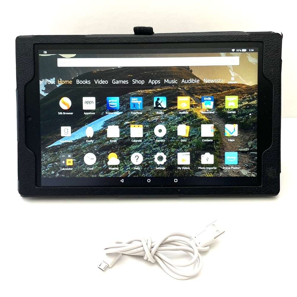 Amazon Fire HD10 10" Tablet in Black 32GB (5th Gen) & Moko Stand/Case